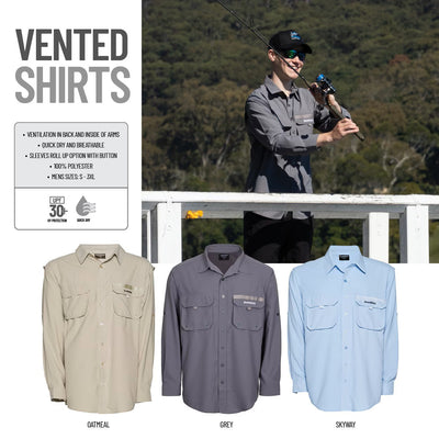 Shimano Mens Vented Fishing Shirts