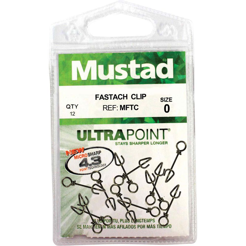 Mustad Fastach Clip With Ball Bearing Swivel [sz:#3.4 100lb]