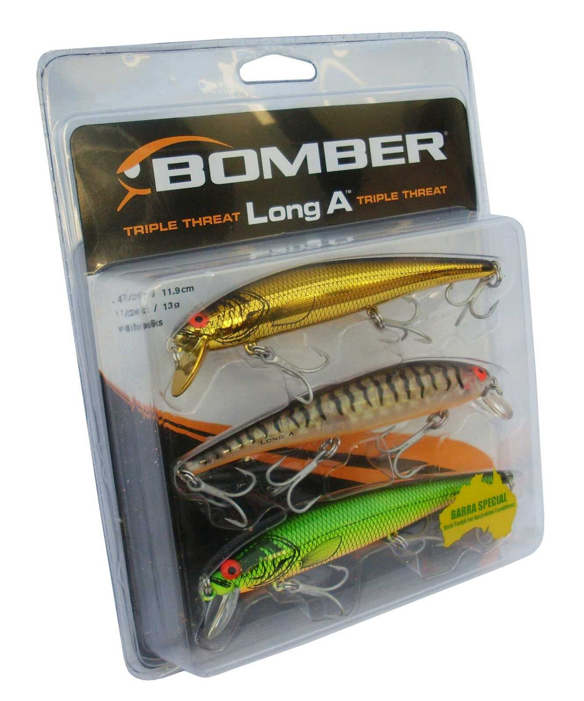 Bomber Long A Lure Pack [cl:06p9 - 3 Mixed Colours]