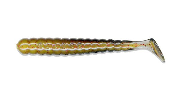 Slider 3 Inch Grub Soft Plastic [cl:catalpa Smoke/yellow Core]