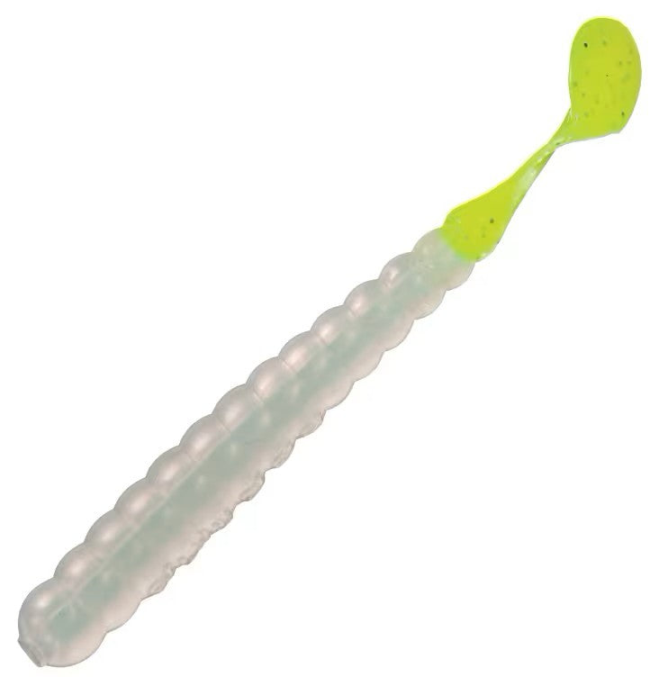 Slider 3 Inch Grub Soft Plastic [cl:pearl Chartreuse Tail]