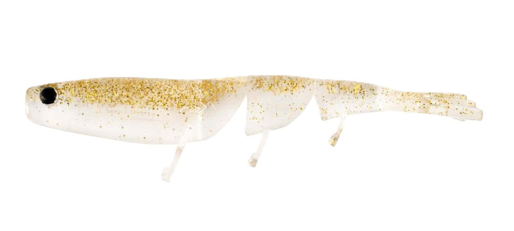 Daiwa Bait Junkie 5 Inch Prawn Soft Plastic Lure [cl:#45 Clear Gold]