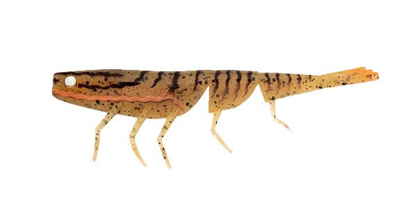 Daiwa Bait Junkie 4 Inch Prawn Soft Plastic Lure [cl:#90 Pumpkin Spice]