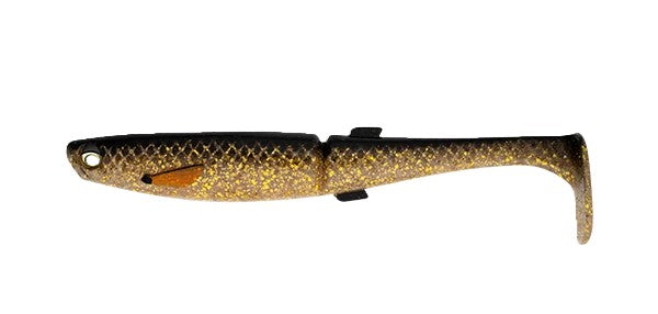 Daiwa Bait Junkie 6.5 Inch Megaminnow Soft Plastic Lure [cl:#29 Black & Gold]