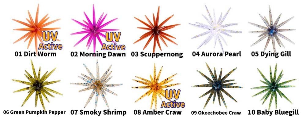 Velrifya Spinker One 2.7 Inch Tentacle Soft Plastic Lure [cl:black Blue Flake]