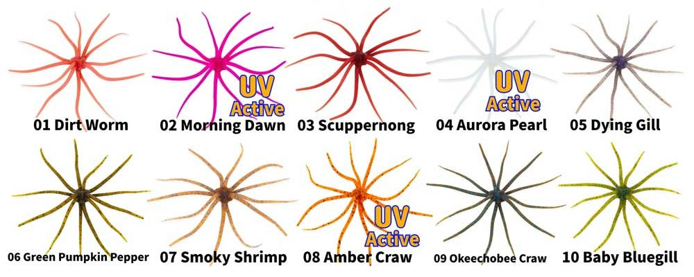Velrifya Swarm Worm Tentacle Soft Plastic Lure [cl:scuppernong]