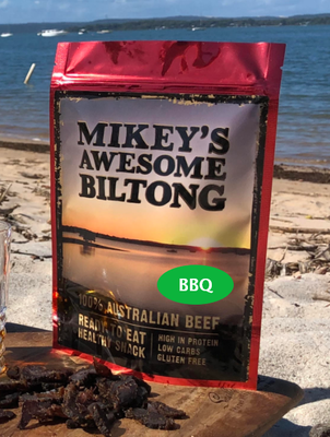 Mikey's Awesome Biltong Sliced 200g [flvr:bbq]