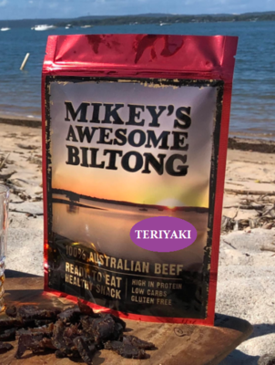 Mikey's Awesome Biltong Sliced 200g [flvr:teriyaki]
