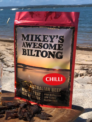 Mikey's Awesome Biltong Sliced 200g [flvr:chilli]