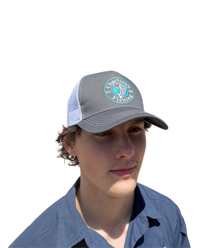 Charltons Fishing Trucker Cap Mesh Back [cl:grey/white]