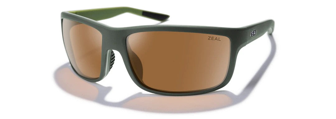 Zeal Red Cliff Polarised Sunglasses [frame:olive Lens:copper]