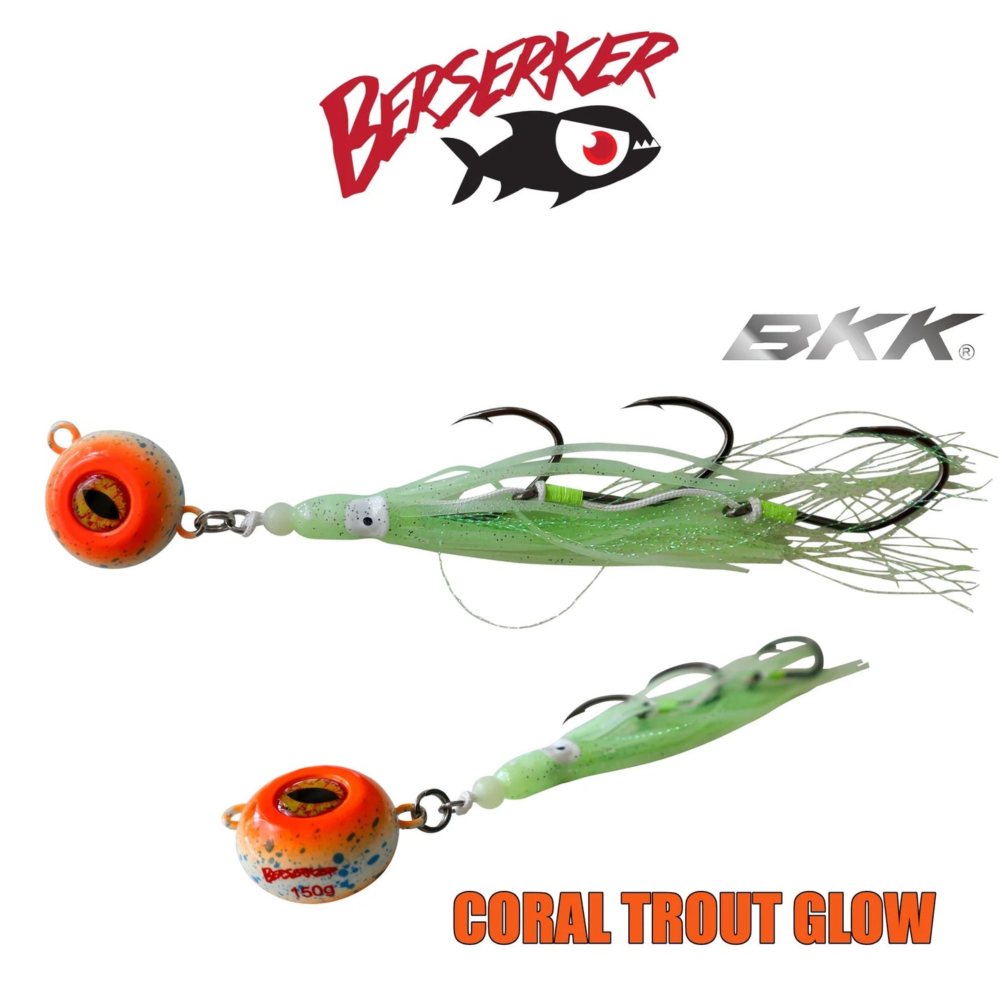 Berserker Meathead Jig 250g [cl:coral Trout Glow]