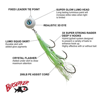 Berserker Meathead Jig 300g [cl:glow Pink]