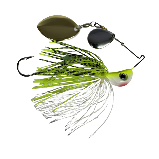 Bassman Shorty Compact Mag Willow 5/8oz Spinnerbait [cl:s4 White / Chart Back]