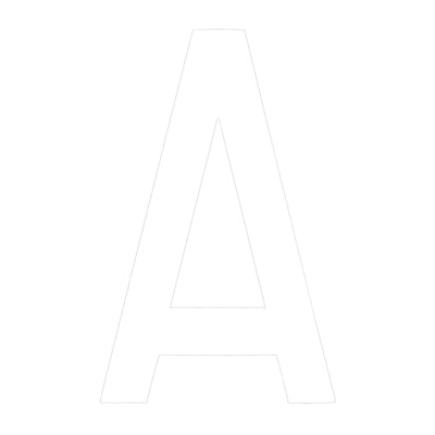 Boat Rego Letter 200mm (8 Inch) White Pair [mdl:a]