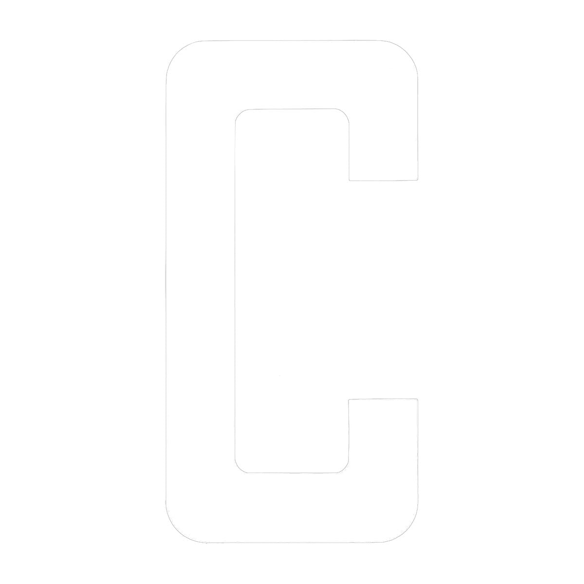 Boat Rego Letter 200mm (8 Inch) White Pair [mdl:c]