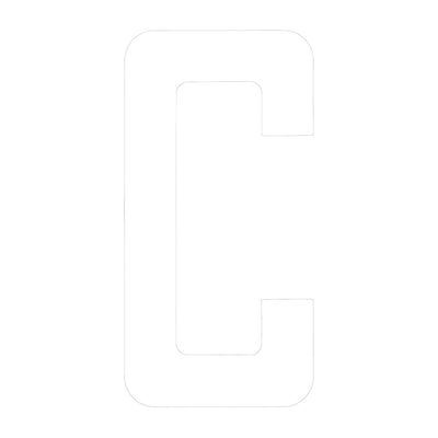 Boat Rego Letter 200mm (8 Inch) White Pair [mdl:c]