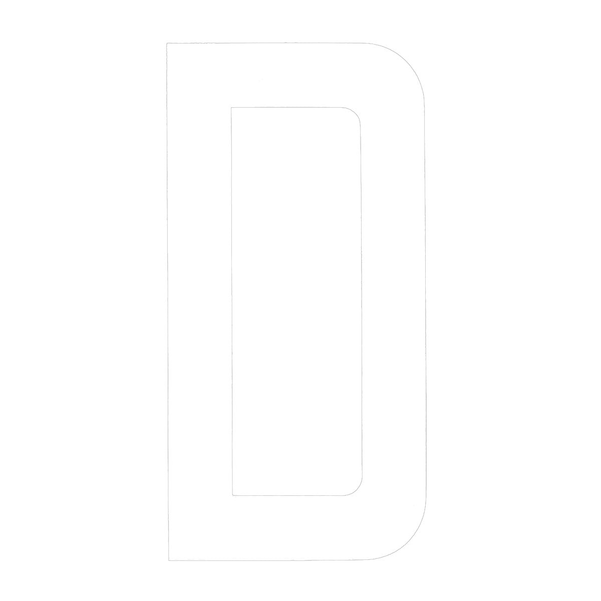 Boat Rego Letter 200mm (8 Inch) White Pair [mdl:d]