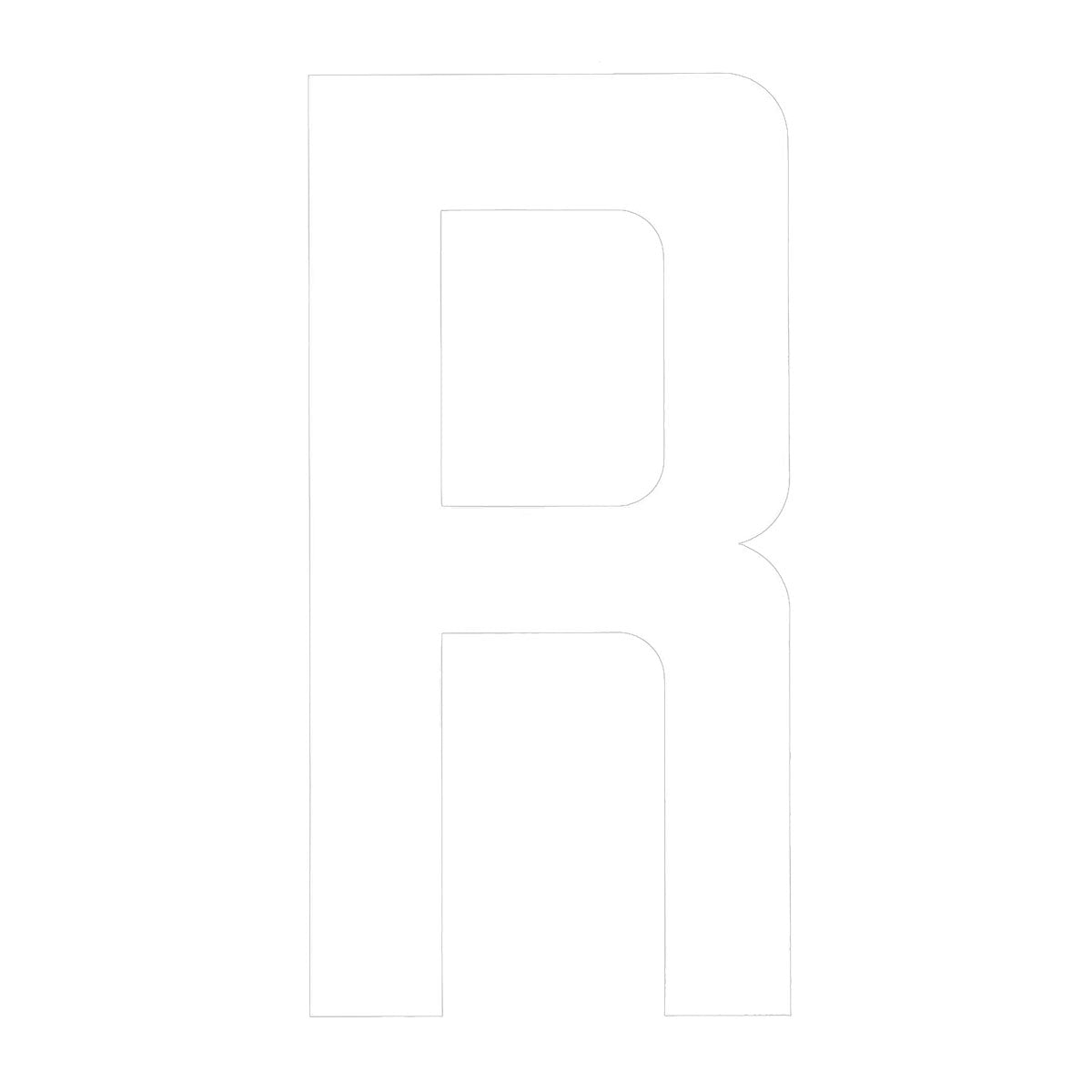 Boat Rego Letter 200mm (8 Inch) White Pair [mdl:r]