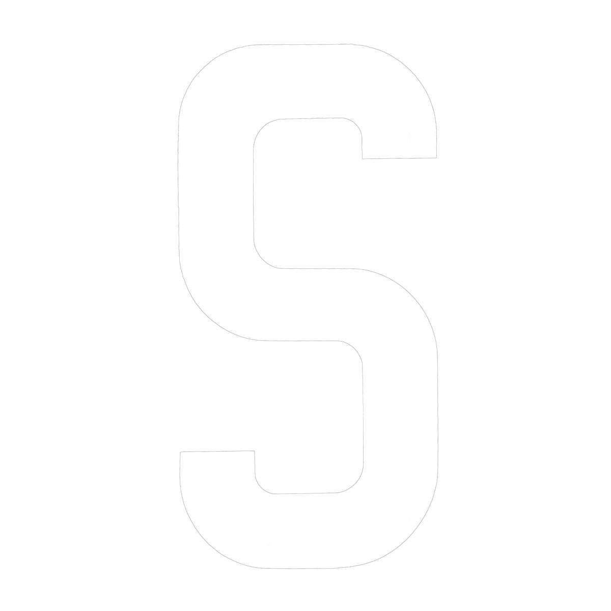 Boat Rego Letter 200mm (8 Inch) White Pair [mdl:s]