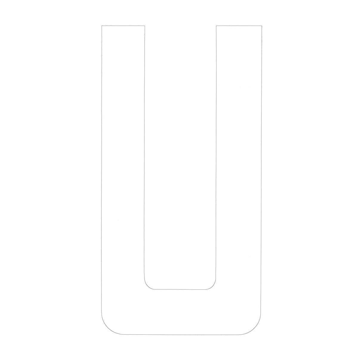 Boat Rego Letter 200mm (8 Inch) White Pair [mdl:u]