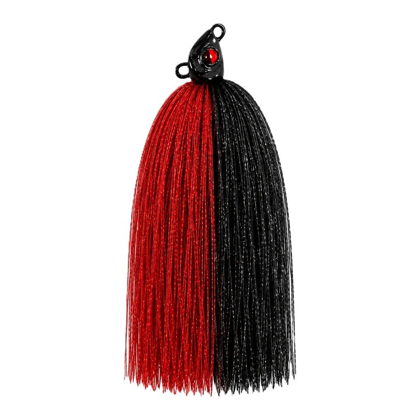Spinwright Fluff Head 1/2oz Swimjig [cl:black / Red]