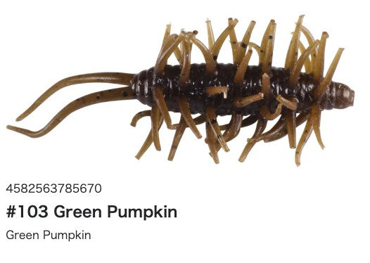 Hideup Coike Shrimp Mini Soft Plastic Lure [cl:103 Green Pumpkin]