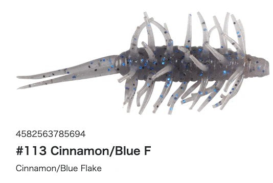 Hideup Coike Shrimp Mini Soft Plastic Lure [cl:113 Cinnamon Blue Flake]