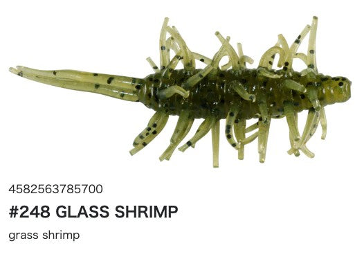 Hideup Coike Shrimp Mini Soft Plastic Lure [cl:248 Glass Shrimp]
