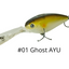 Hideup Hu-500 Diving Lure [cl:#01 Ghost Ayu]