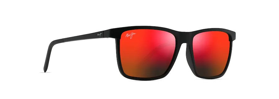 Maui Jim One Way Sunglasses [cl:black Matte - Hawaii Lava]