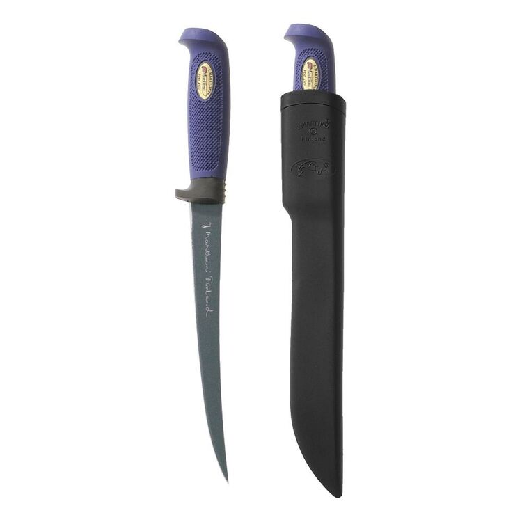 Marttiini Fillet Knife Martef Blue Handle [sz:7.5inch  Plastic Sheath]