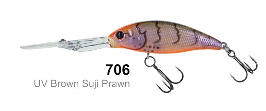 Molix Smx-35 55mm Crankbait Lure [cl:#706 - Uv Brown Suji Praw]