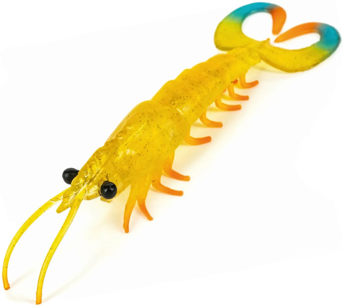 Molix Twin Tail Prawn 5 Inch Soft Plastic Lure [cl:#743 Banana Prawn]