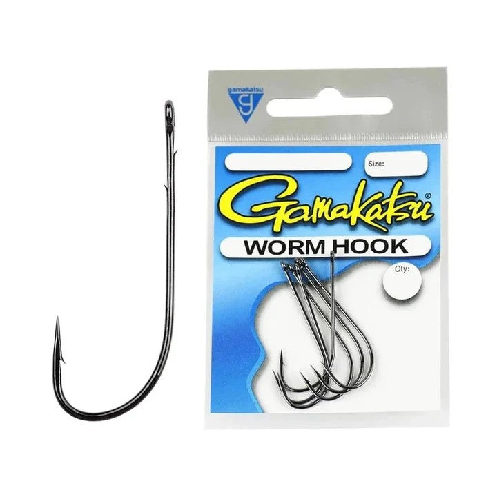 Gamakatsu Black Worm Hook [sz:6]
