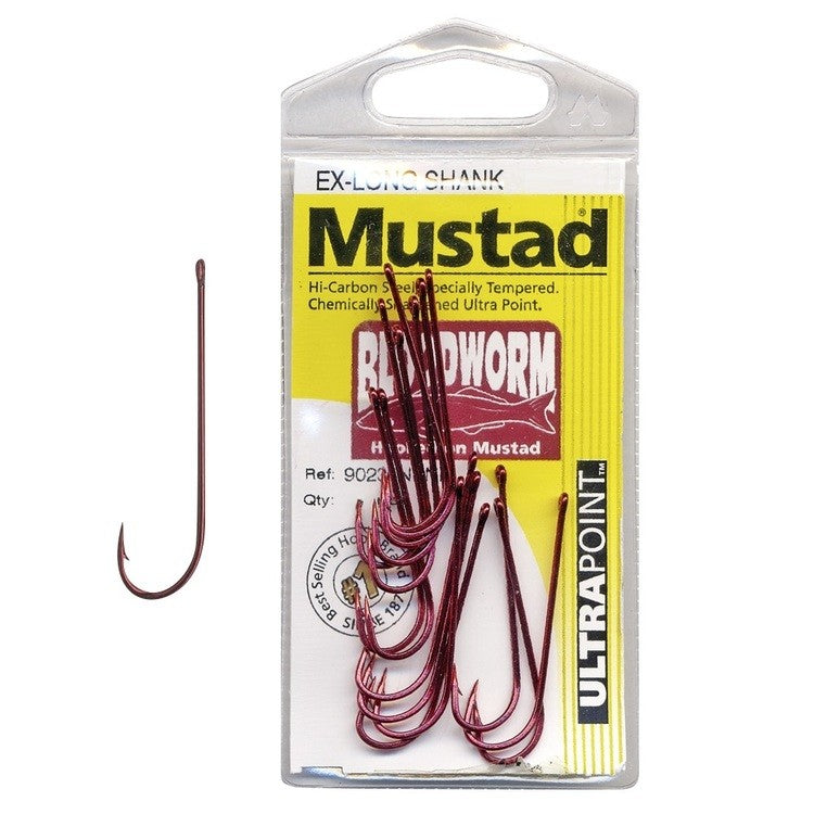 90234npnr Bloodworm P/p Mustad Hook [sz:10]
