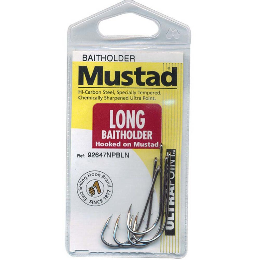 92647npbln Long Baitholder Mustad Pre Pack Hooks [sz:8]
