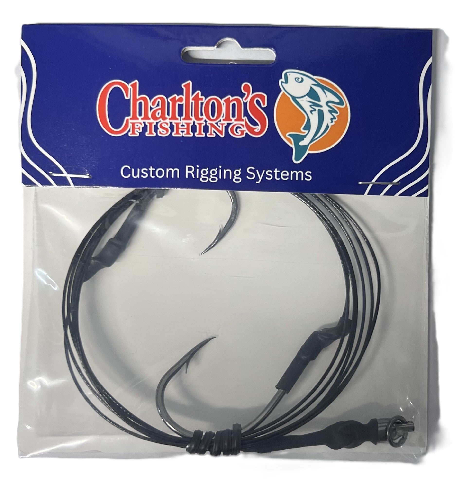Charltons Double Hook 150lb Wire Trace 3x Octopus 10/0 & 8/0 Hooks 