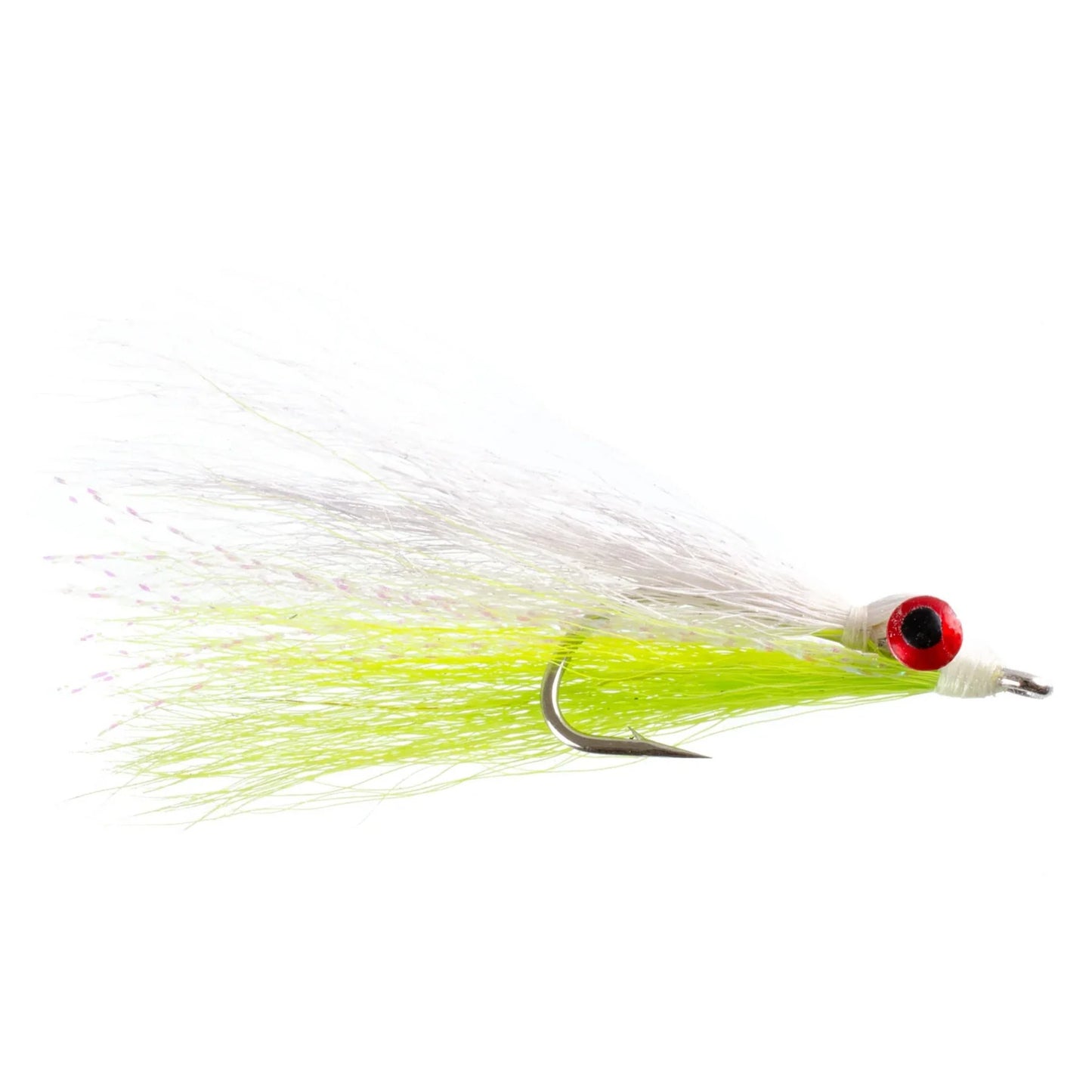 Clouser Minnow Size 1 Fly [cl:chartreuse / White]