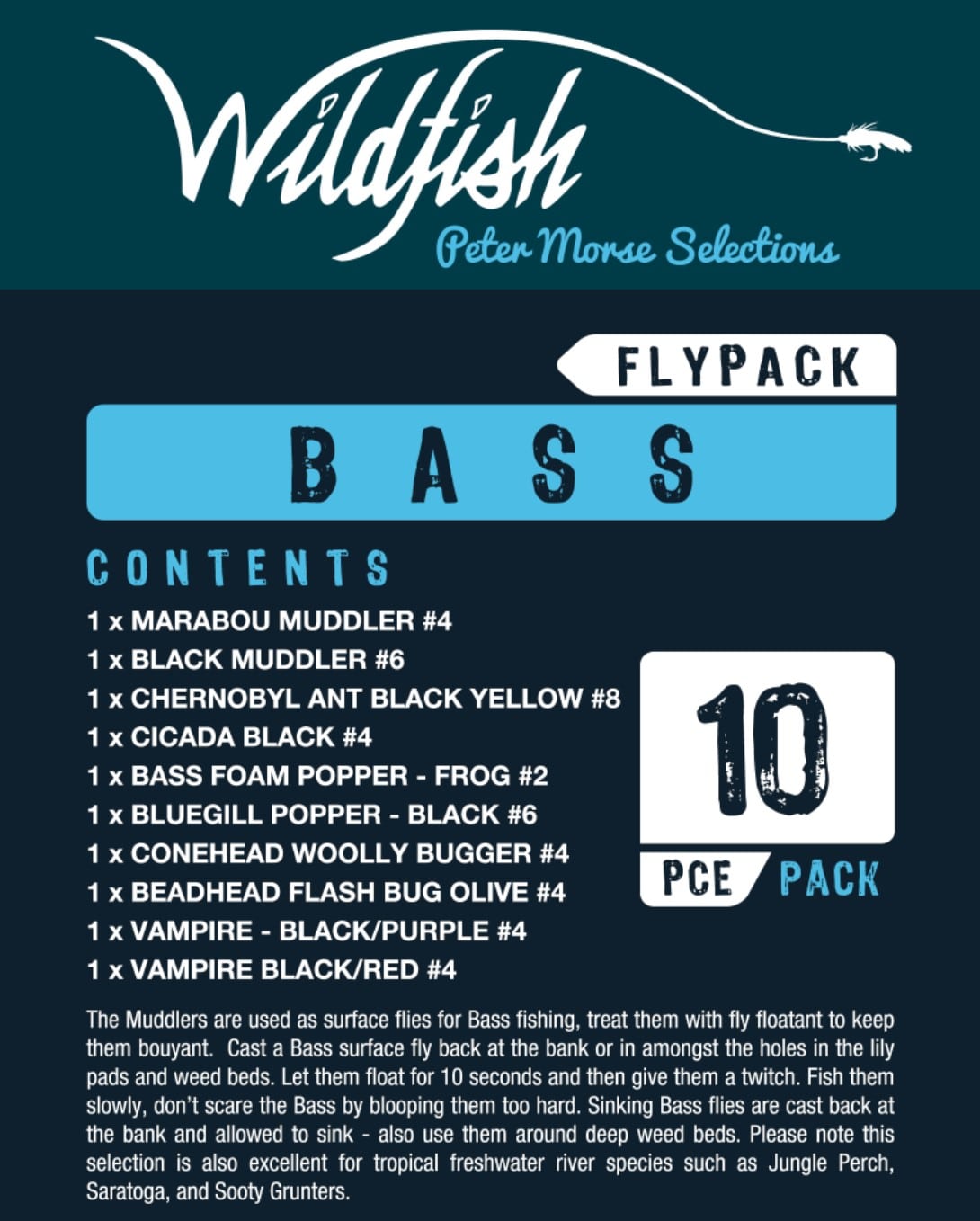 Wildfish Bass Fly Pack