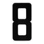 Boat Rego Number 200mm (8 Inch) Black Pair [mdl:8]