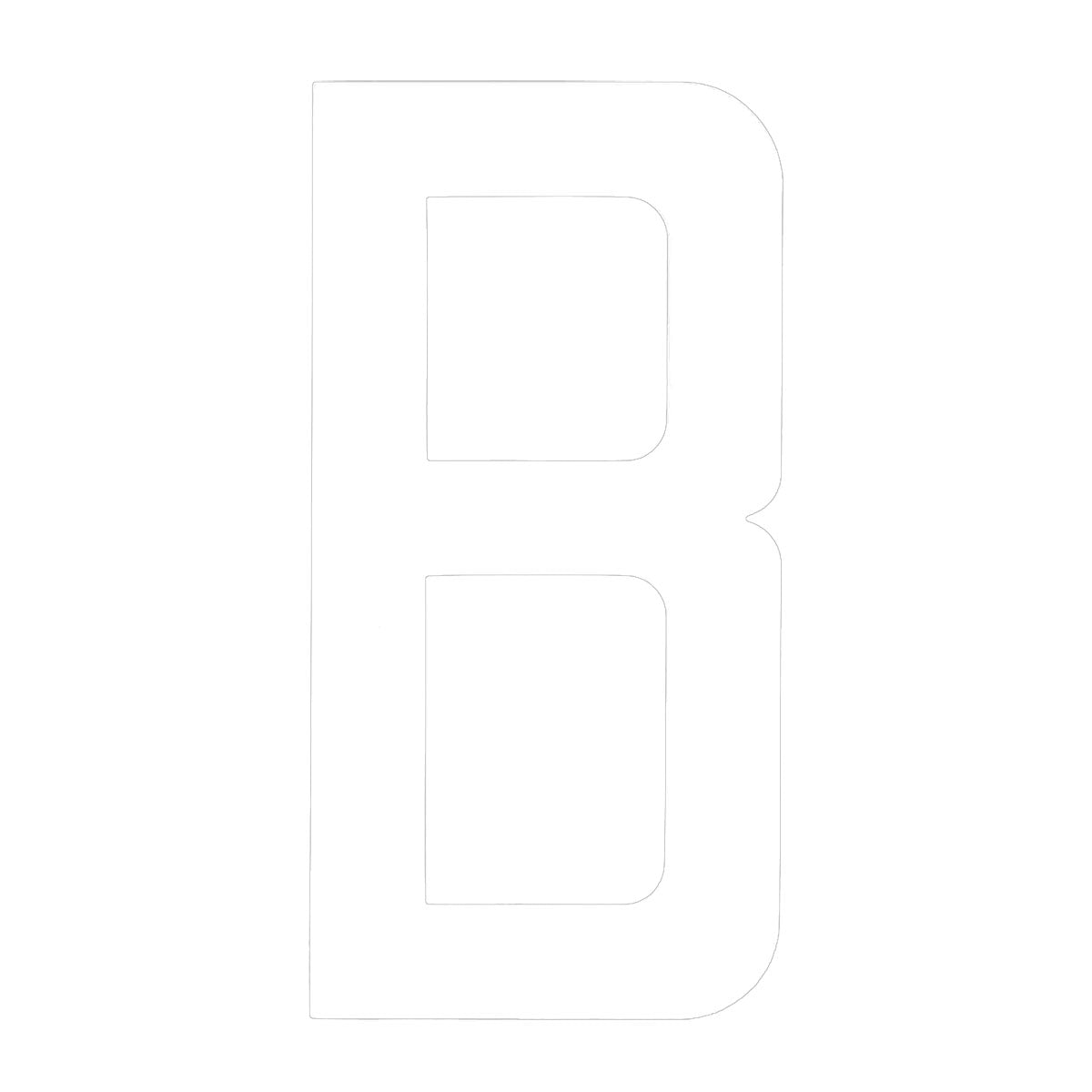 Boat Rego Letter 200mm (8 Inch) White Pair [mdl:b]