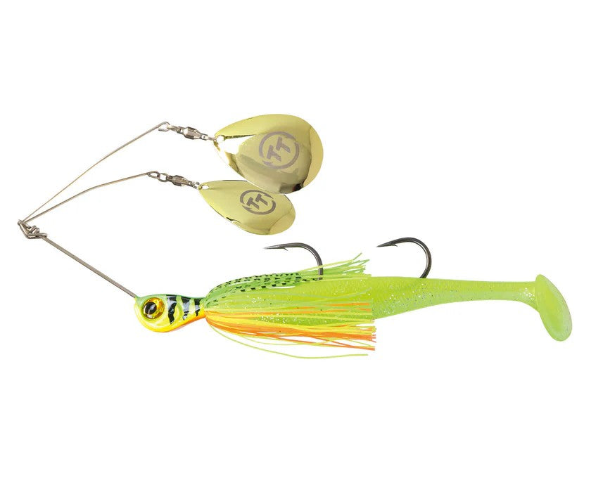 Tt Fishing Tornado + Twin Spin Rigged 3/4oz Spinnerbait [cl:fire Tiger]