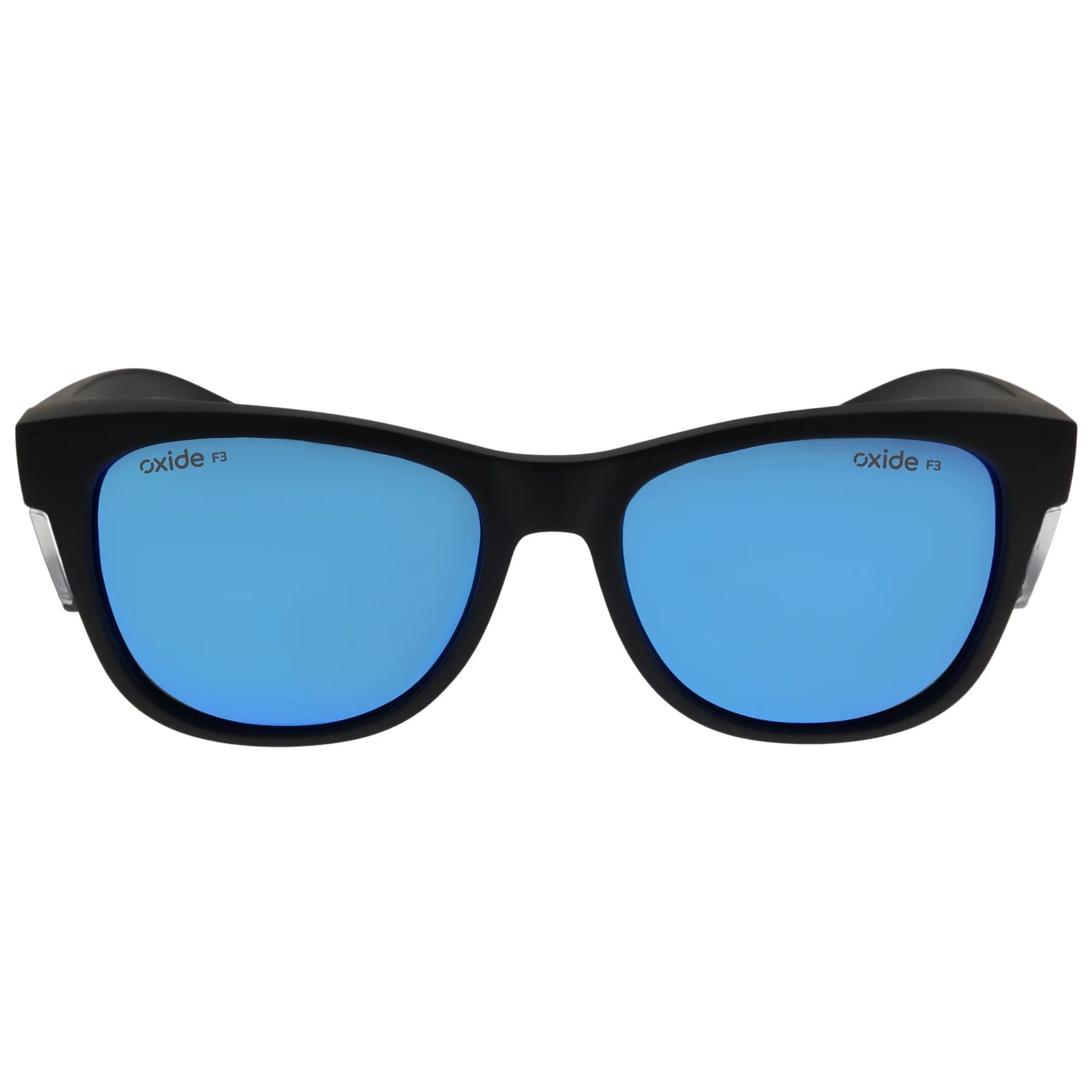 Oxide Polarised Quake Safety Sunglasses [cl:matt Black - Blue Mirror]
