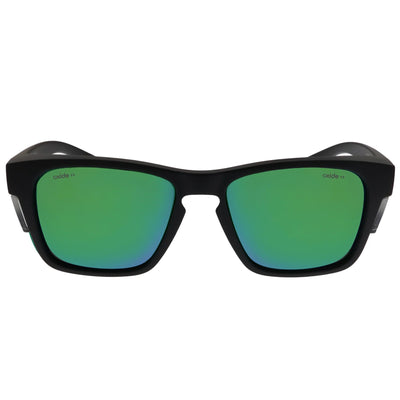 Oxide Polarised Frost Safety Sunglasses [cl:matt Black - Green Mirror]