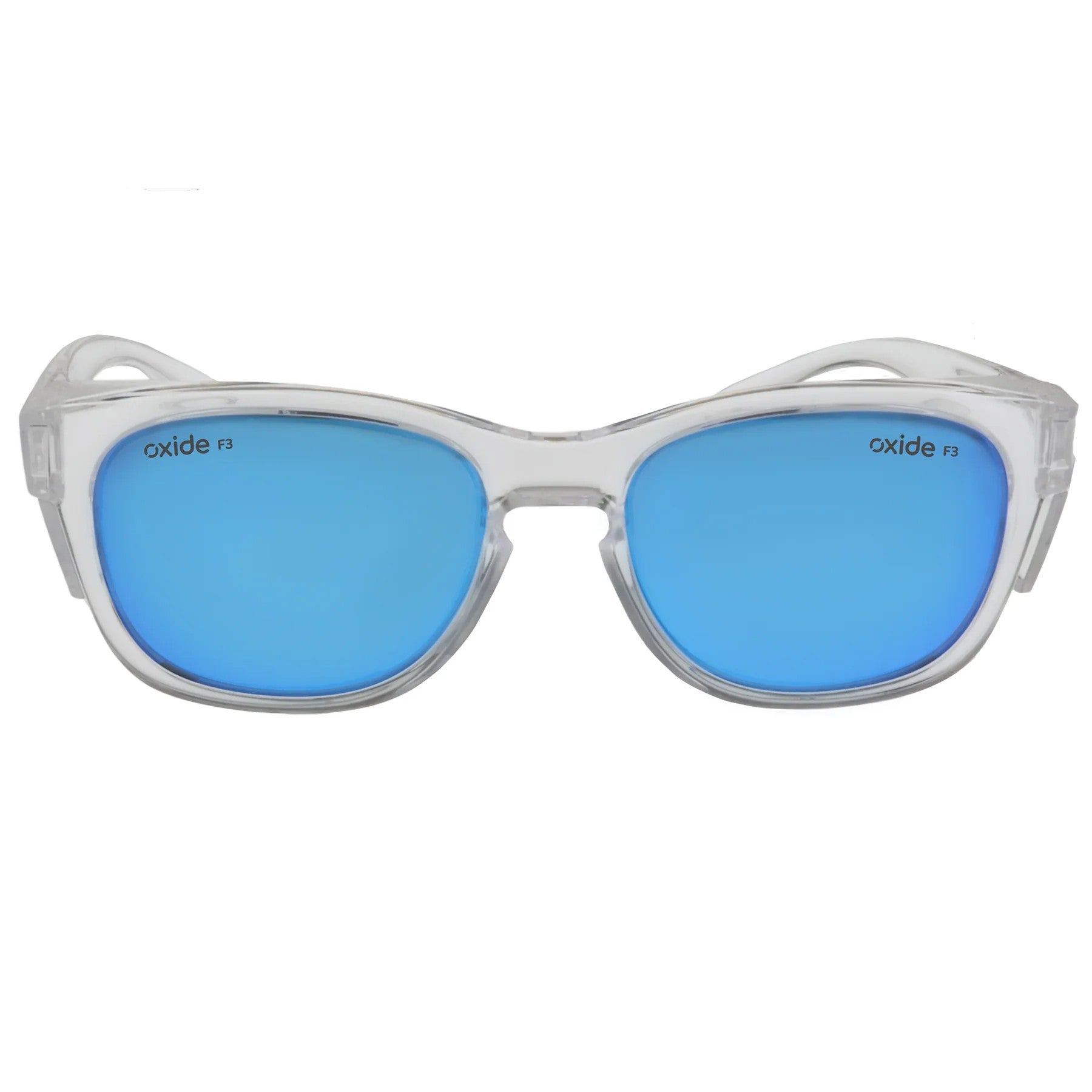 Oxide Polarised Storm Safety Sunglasses [cl:clear - Blue Mirror Lens]