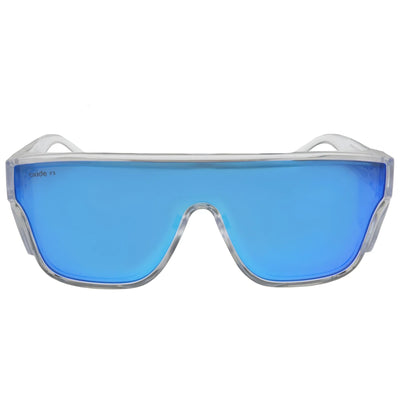 Oxide Polarised Inferno Safety Sunglasses [cl:clear - Blue Mirror Lens]