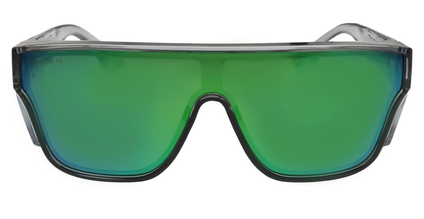 Oxide Polarised Inferno Safety Sunglasses [cl:grey - Green Mirror]