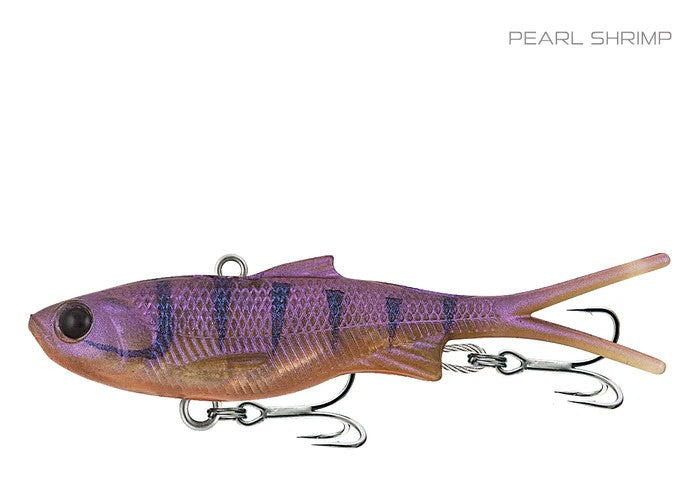 Samaki Vibelicious Fork Tail 70mm Soft Vibe Lure [cl:pearl Shrimp]