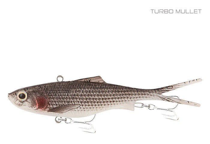 Samaki Vibelicious Fork Tail 100mm Soft Vibe Lure [cl:turbo Mullet]